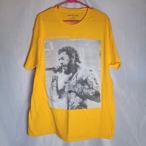 Post Malone If Y'All Weren't Here, I'd Be Cryin Graphic Tee Yellow Unisex L